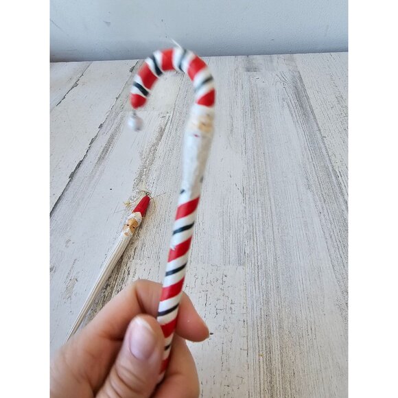 Vintage Santa candy cane icicle ornament set - Picture 9 of 9